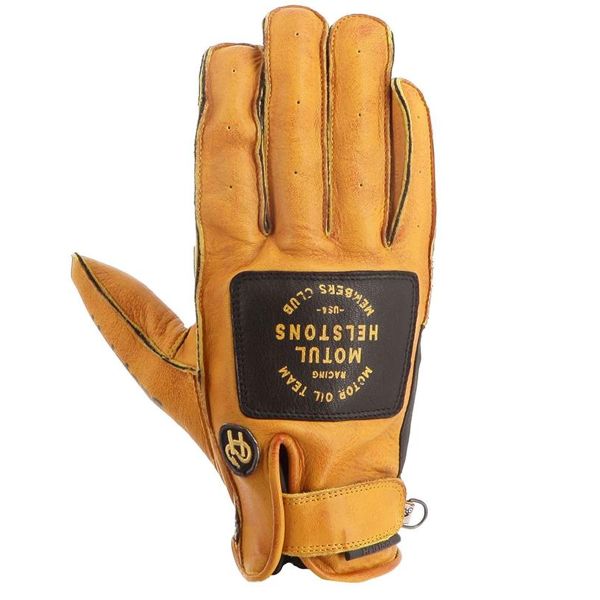Motorradhandschuhe Helstons Motul CO Brand Summer Leather Gold
