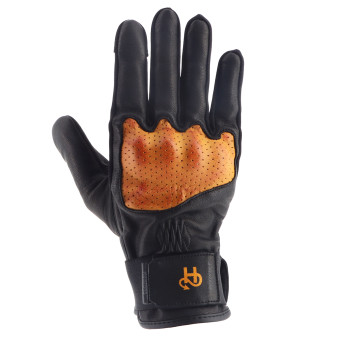 Motorradhandschuhe Helstons Neo Air Summer Leather Schwarz Gold