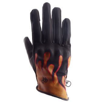 Motorradhandschuhe Helstons Rod Air Lady Summer Leather Schwarz Orange Rot