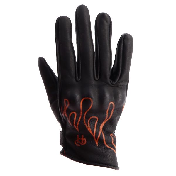 Motorradhandschuhe Helstons Rod Air Lady Summer Leather Schwarz Orange