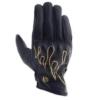 Motorradhandschuhe Helstons Rod Air Summer Leather Schwarz Beige