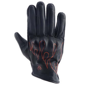 Motorradhandschuhe Helstons Rod Air Summer Leather Schwarz Orange