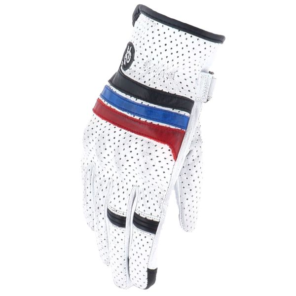 Motorradhandschuhe Helstons Rush Air Summer White Black Blue Red