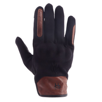 Motorradhandschuhe Helstons Saxo Summer 4Ways Leather Schwarz Tan