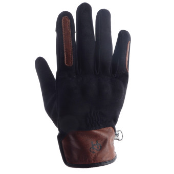 Motorradhandschuhe Helstons Sexy Lady Summer 4Ways Leather Schwarz Tan