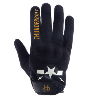 Motorradhandschuhe Helstons Thunderbolt Summer 4Ways Leather Schwarz