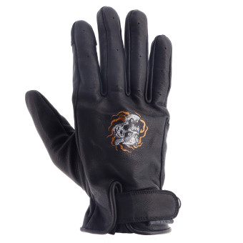 Motorradhandschuhe Helstons Tiger Summer Leather Schwarz