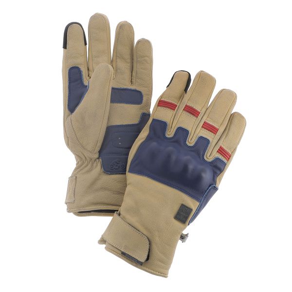 Motorradhandschuhe Helstons Wislay Winter Beige Blue Red Motorradhandschuhe Helstons Wislay Winter Beige Blue Red
