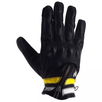 Motorradhandschuhe Helstons Ziper Summer Black White Yellow