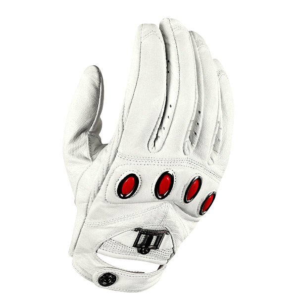 Motorradhandschuhe ICON Hella White