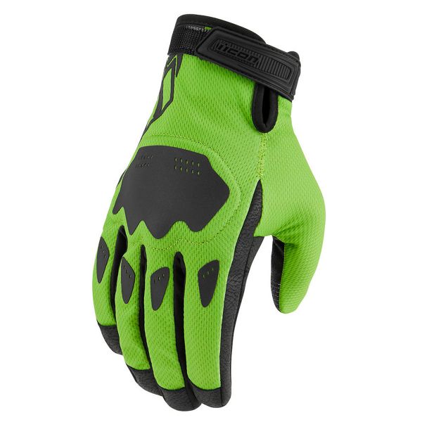 Motorradhandschuhe ICON Hooligan CE Glove Green Motorradhandschuhe ICON Hooligan CE Glove Green
