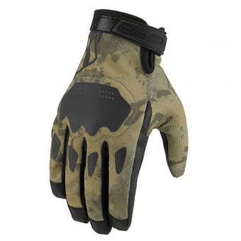 Motorradhandschuhe ICON Hooligan CE Glove Tan Camo