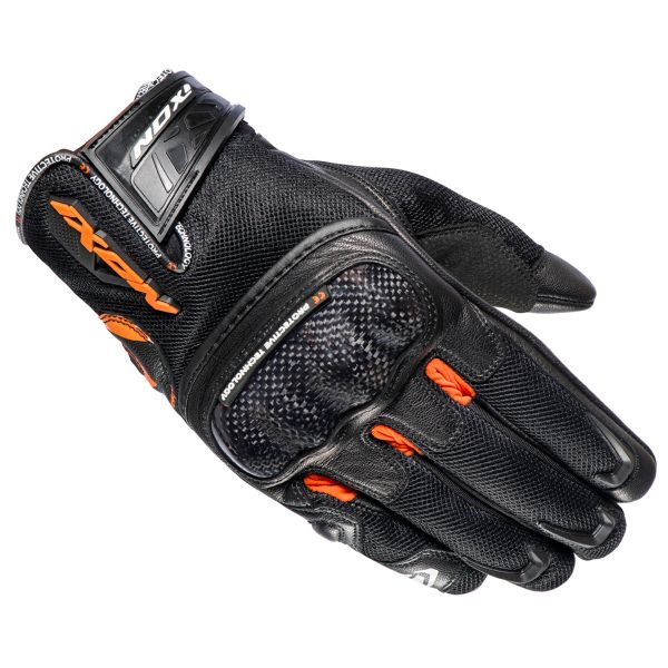 Motorradhandschuhe Ixon RS Rise Air Black Orange Motorradhandschuhe Ixon RS Rise Air Black Orange