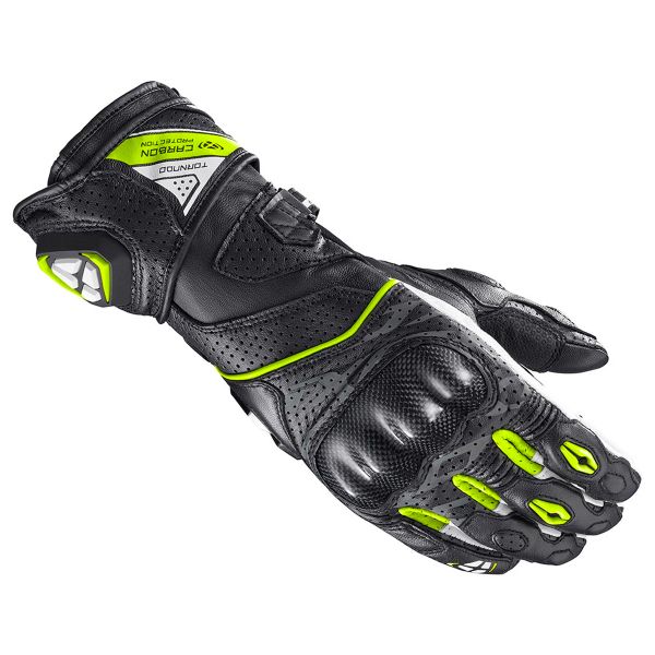 Motorradhandschuhe Ixon Tornado Air Black White Bright Yellow