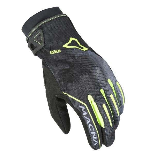 Motorradhandschuhe Macna Crew RTX Black Neon Yellow