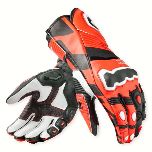 Motorradhandschuhe REV'IT Jerez 4 Neon Red Black