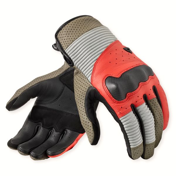 Motorradhandschuhe REV'IT Lewisville Sand Red