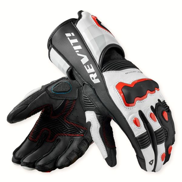 Motorradhandschuhe REV'IT Quantum 3 White Neon Red