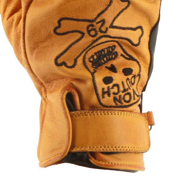 Von Dutch Bones Leather Gold Black