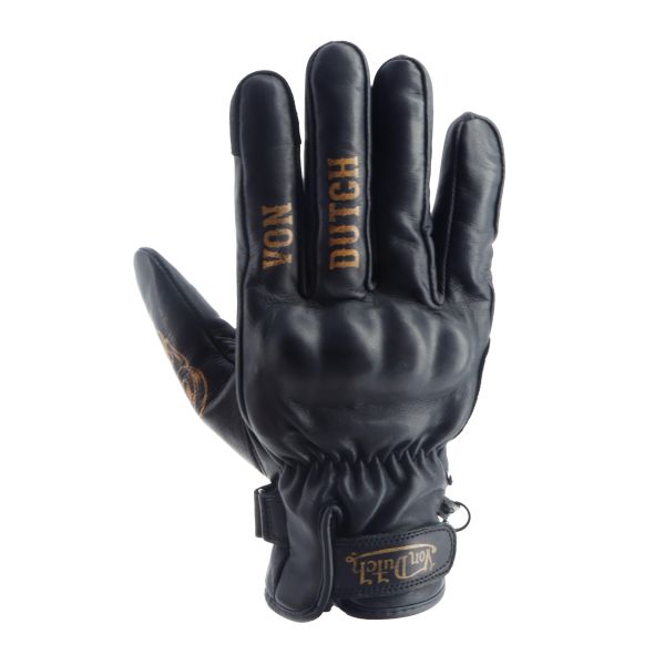 Motorradhandschuhe Von Dutch Flash Leder Black