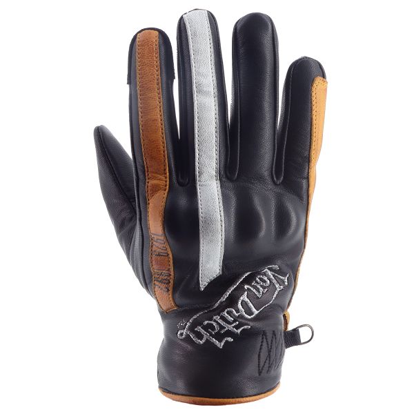 Motorradhandschuhe Von Dutch Hawk Leather Black Gold White