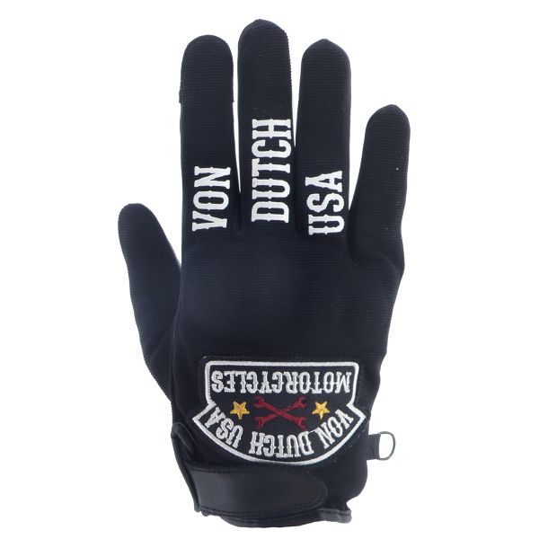 Motorradhandschuhe Von Dutch Key Leather Black White