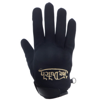 Motorradhandschuhe Von Dutch Silver Leather Black