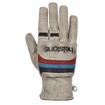 Motorradhandschuhe Helstons Mora Summer Beige Blue Red