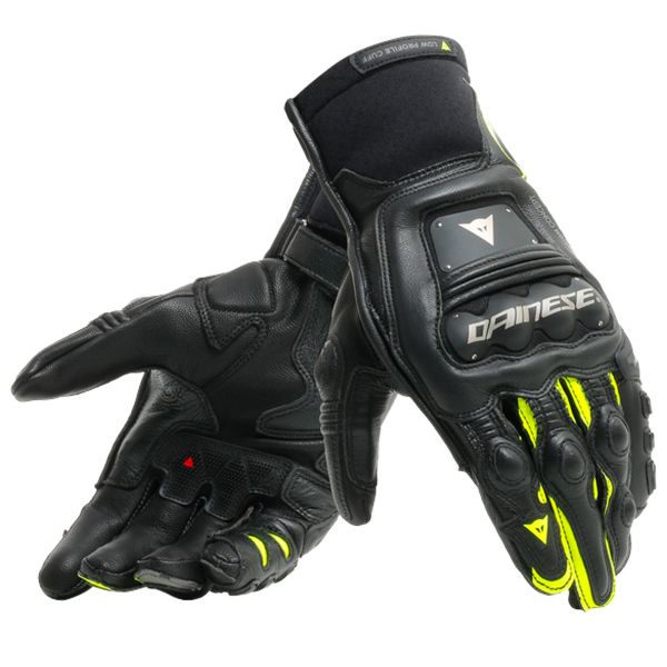 Motorradhandschuhe Dainese Steel-Pro In Black Yellow Fluo