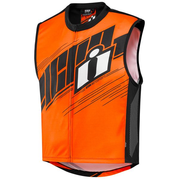ärmellose Motorradweste ICON Mil-Spec 2 Vest Hi-Viz Orange ärmellose Motorradweste ICON Mil-Spec 2 Vest Hi-Viz Orange