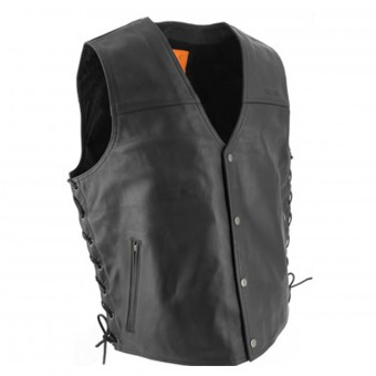 rmellose Motorradweste Soubirac Gilet Lace Black Leather