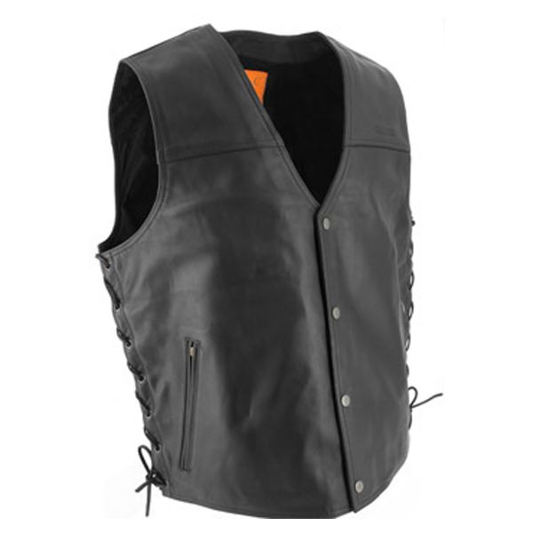 �rmellose Motorradweste Soubirac Gilet Lace Black Leather