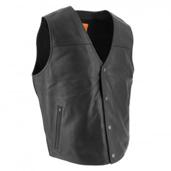 rmellose Motorradweste Soubirac Gilet Black Leather