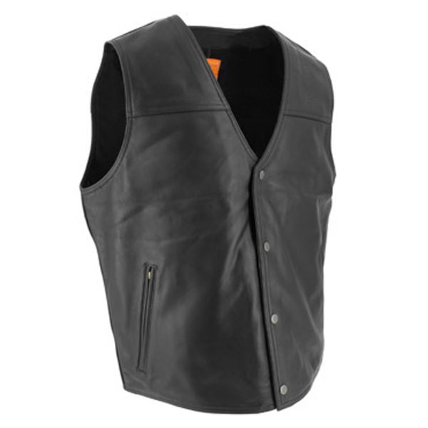 ärmellose Motorradweste Soubirac Gilet Black Leather ärmellose Motorradweste Soubirac Gilet Black Leather