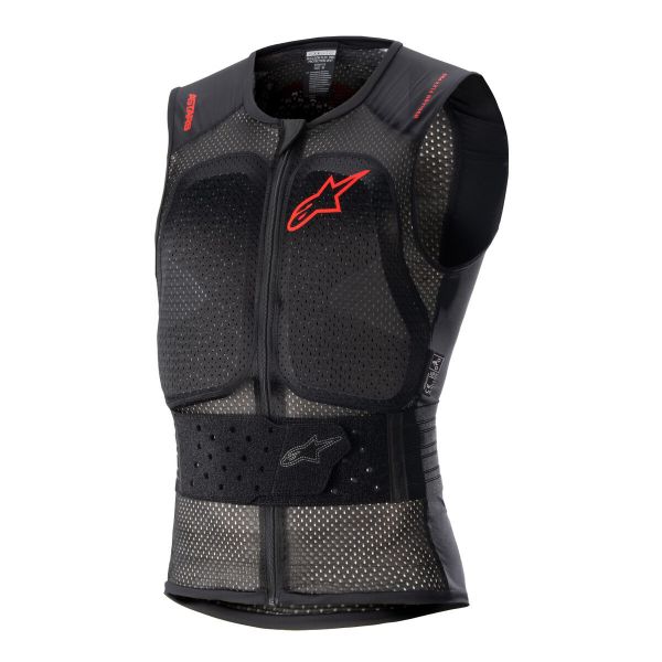 rmellose Motorradweste Alpinestars Nucleon Flex Pro Schutzweste Smoke Red