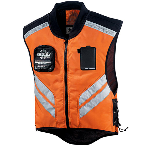 rmellose Motorradweste ICON Mil-Spec Mesh Orange