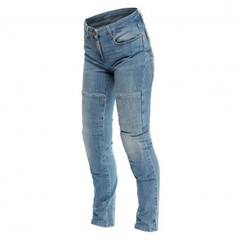Motorradjeans Dainese Denim Stone Slim Lady Light Blue