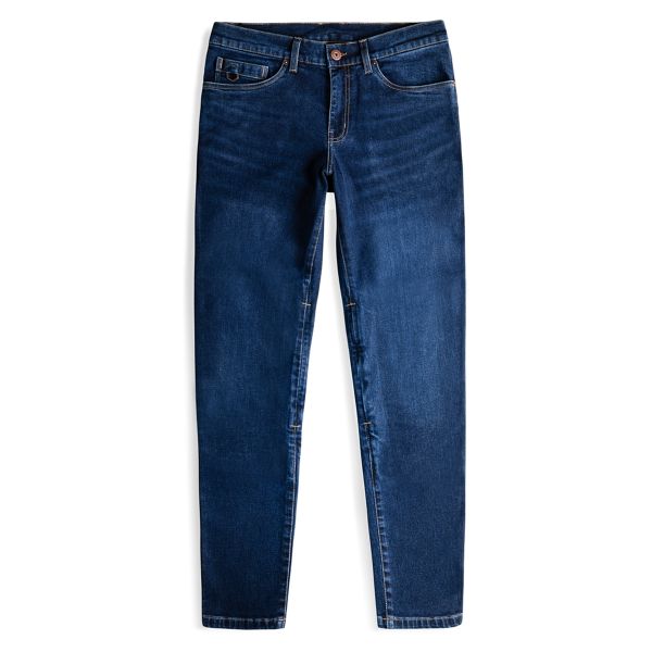 Motorradjeans Knox Kirkstone Straight Short Stone Wash Indigo