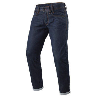 Motorradjeans REV'IT Lewis Selvedge Tape Red Dark Blue