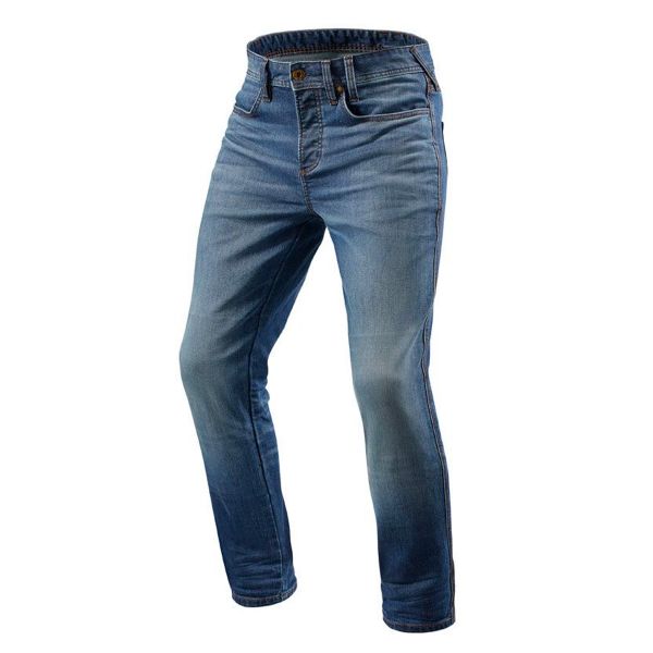 Motorradjeans REV'IT Piston Medium Blue Faded Motorradjeans REV'IT Piston Medium Blue Faded