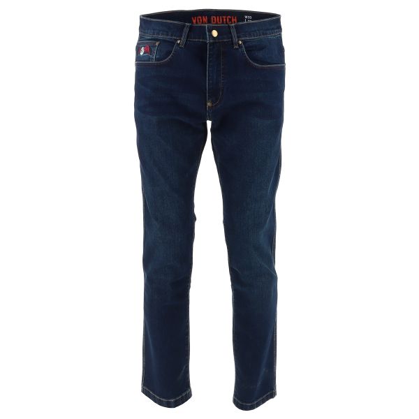 Motorradjeans Von Dutch Basic Denim Stretch Blue Dirty