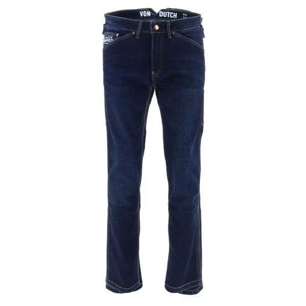 Motorradjeans Von Dutch Carter Denim Stretch Blue Raw