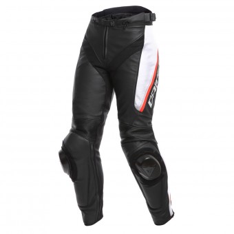 Motorradhose Dainese Delta 3 Lady Black White Red