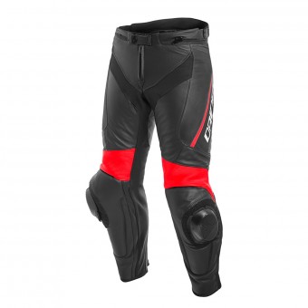 Motorradhose Dainese Delta 3 Black Fluo Red