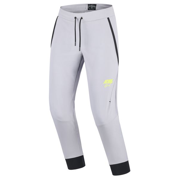 Motorradhose Alpinestars Aeroshell Pants Mid Gray Yellow Fluo