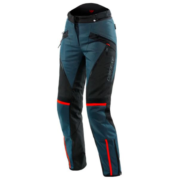 Motorradhose Dainese Tempest 3 D-Dry Lady Ebony Black Lava Red Pants