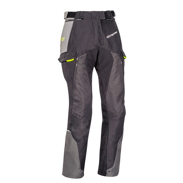 Motorradhose Ixon Balder Pant Black Grey Bright Yellow