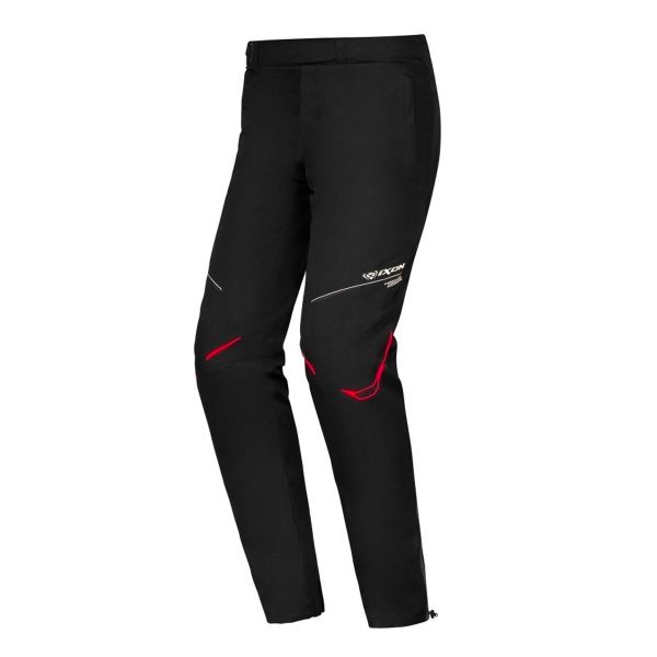 Motorradhose Ixon Leo Overpant Black White Bright Red