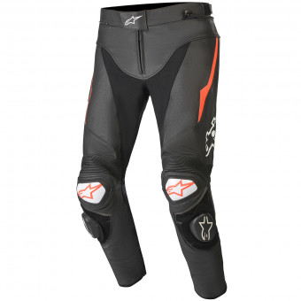 Motorradhose Alpinestars Track V2 Black Red Fluo