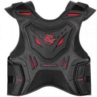Motorrad-Rckenprotektor ICON Stryker Vest Black Red